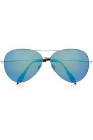 Victoria Beckham Aviator-style mirrored metal sunglasses.jpg